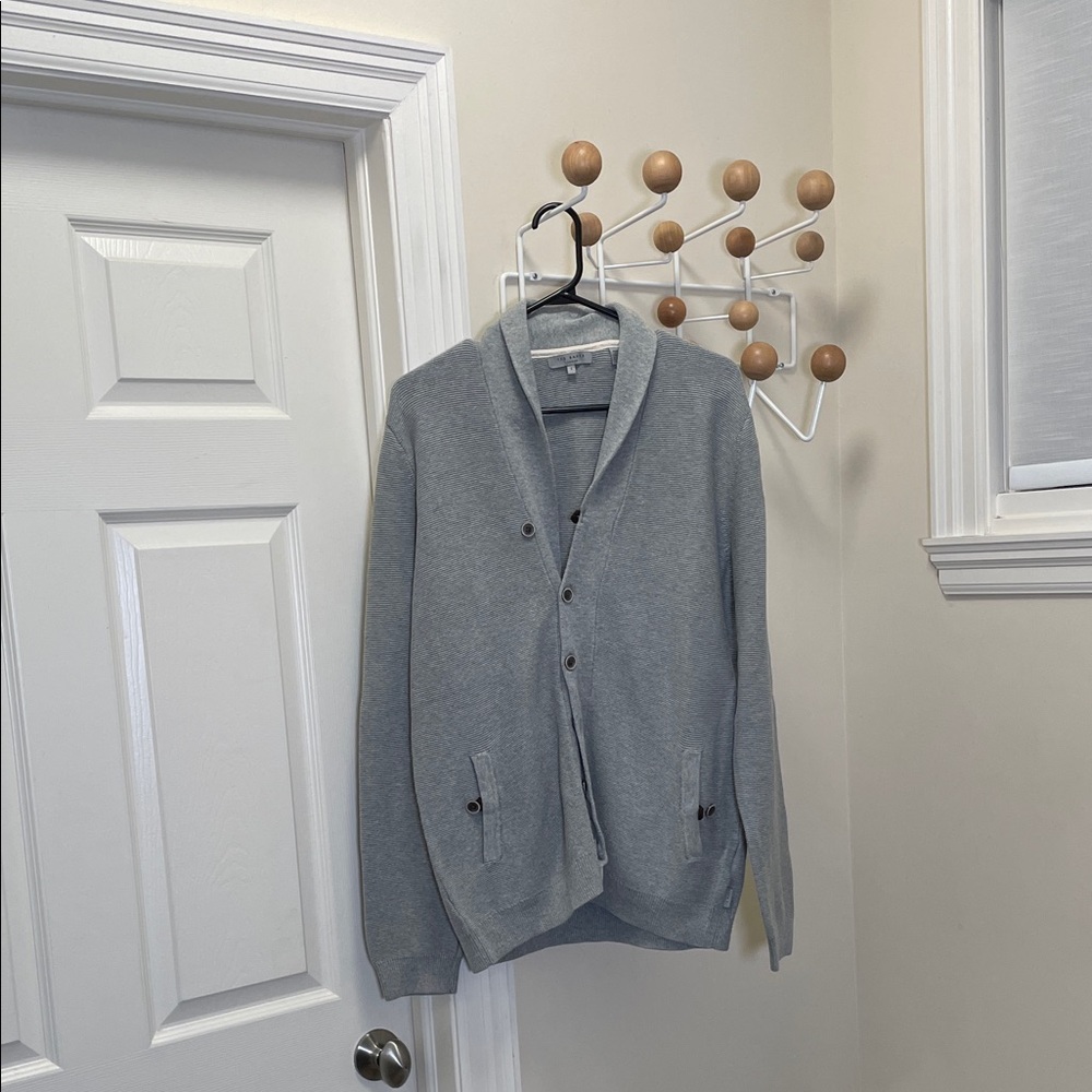 Ted Baker  Cardigan Sweater Light Gray - 4 or L